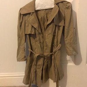 khaki color trench coat